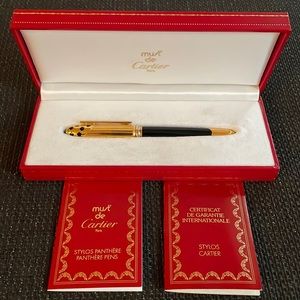 Cartier Stylo Panthere Black Lacquer Fountain Pen